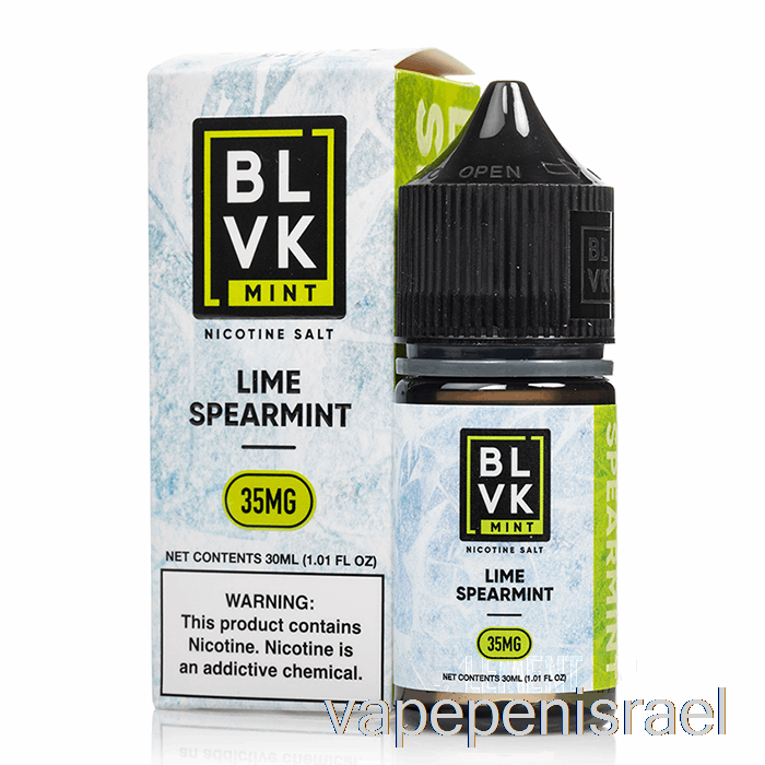 חד פעמי Vape ישראל ליים מנטה - Blvk מלחי מנטה - 30 מ"ל 50 מ"ג